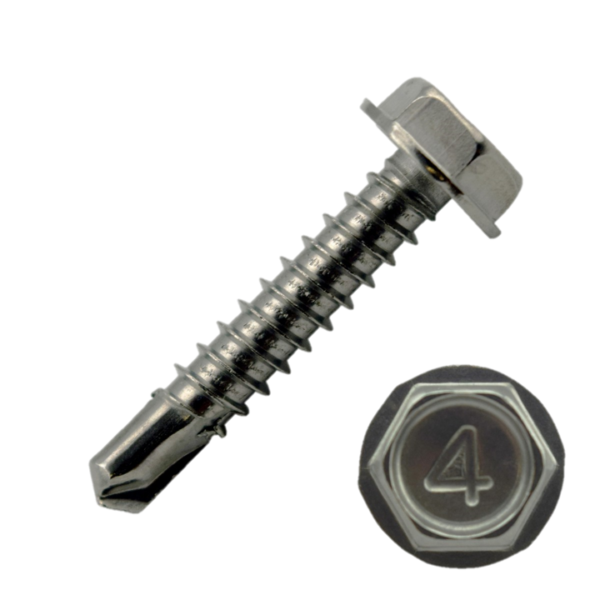 Hex Head SelfDrilling Screws 410 Stainless Steel American Fastener Corp
